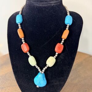 Colorful Howlite Beaded Necklace